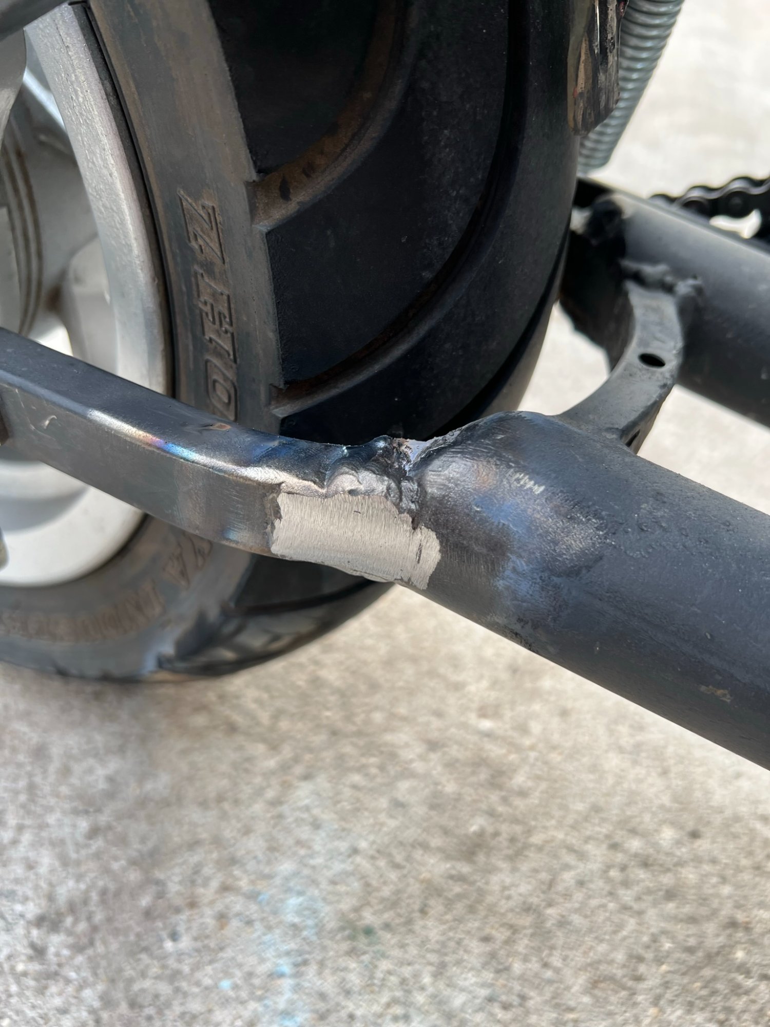 Motorcycle frame weld repair — Comito Welding Iowa