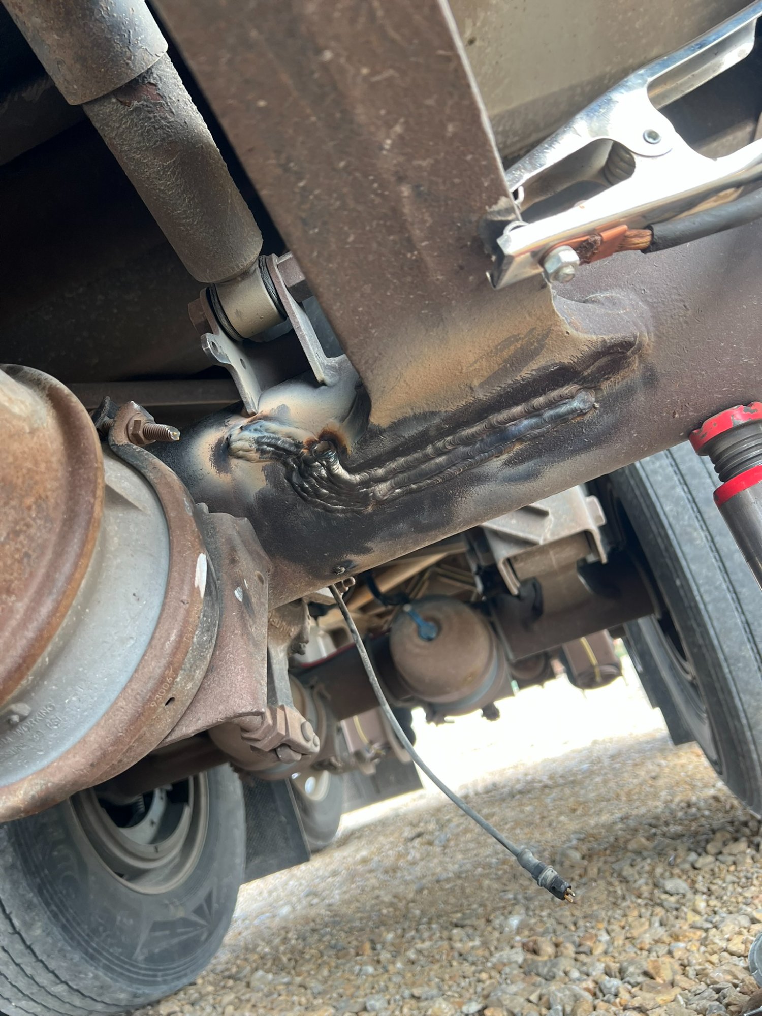 Semi axle housing weld repair complete — Comito Welding Iowa